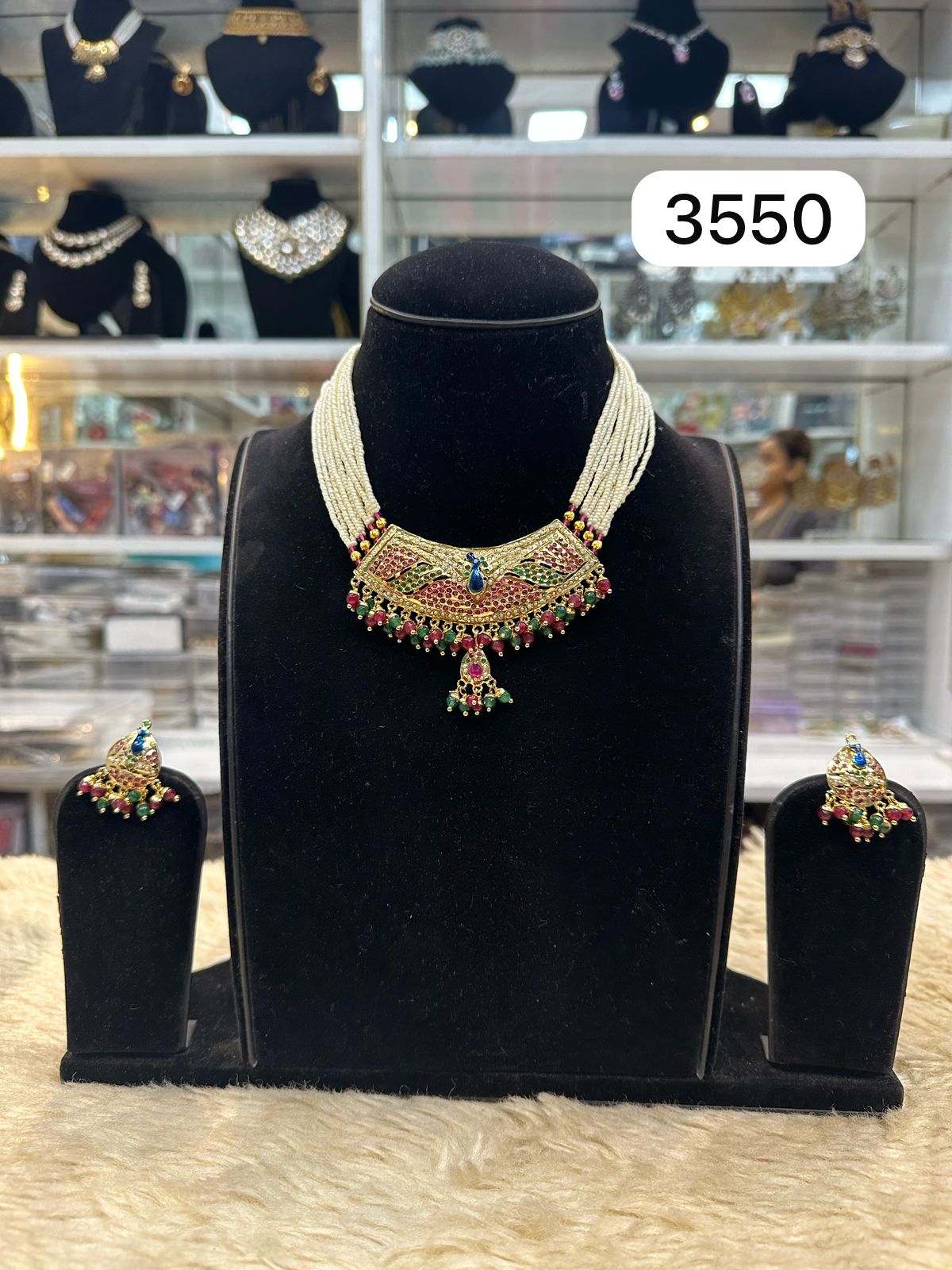 Real Look Jadau Necklace Set – Traditional Royal Finish