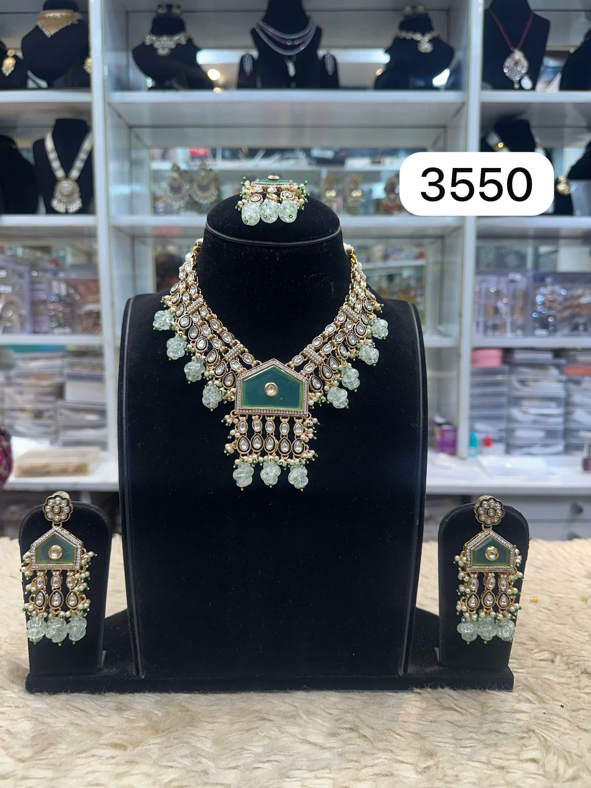 Elegant Kundan Set – Real Finish with Soft Blue Touch