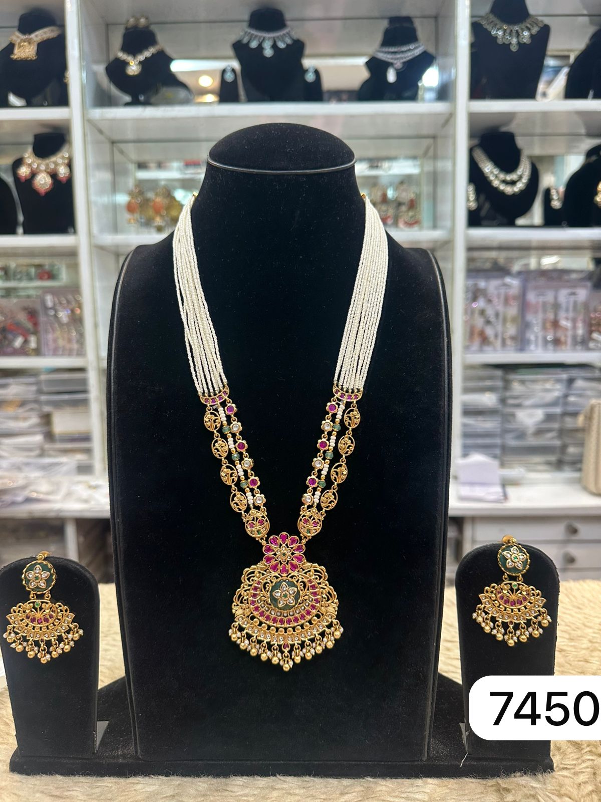 Heritage Style Kundan Pendant Set – Real Look