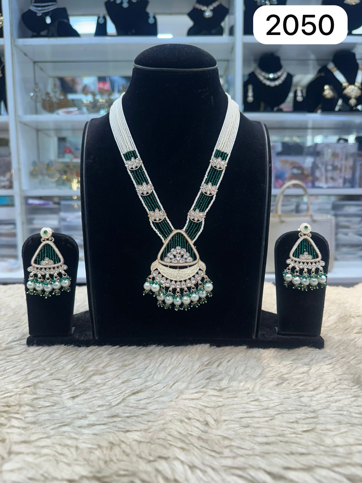 Kundan Mala Set – Green & Multi Colours Option