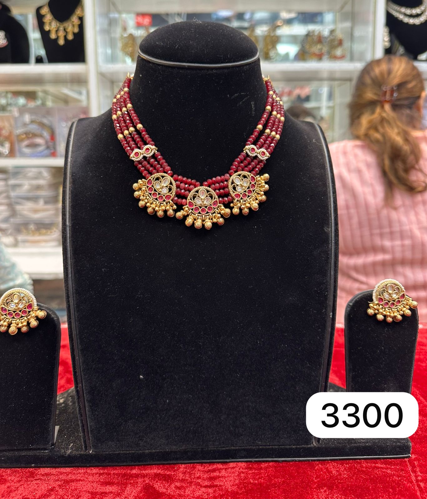 Real Look Golden Ruby Short Set for Party Wear