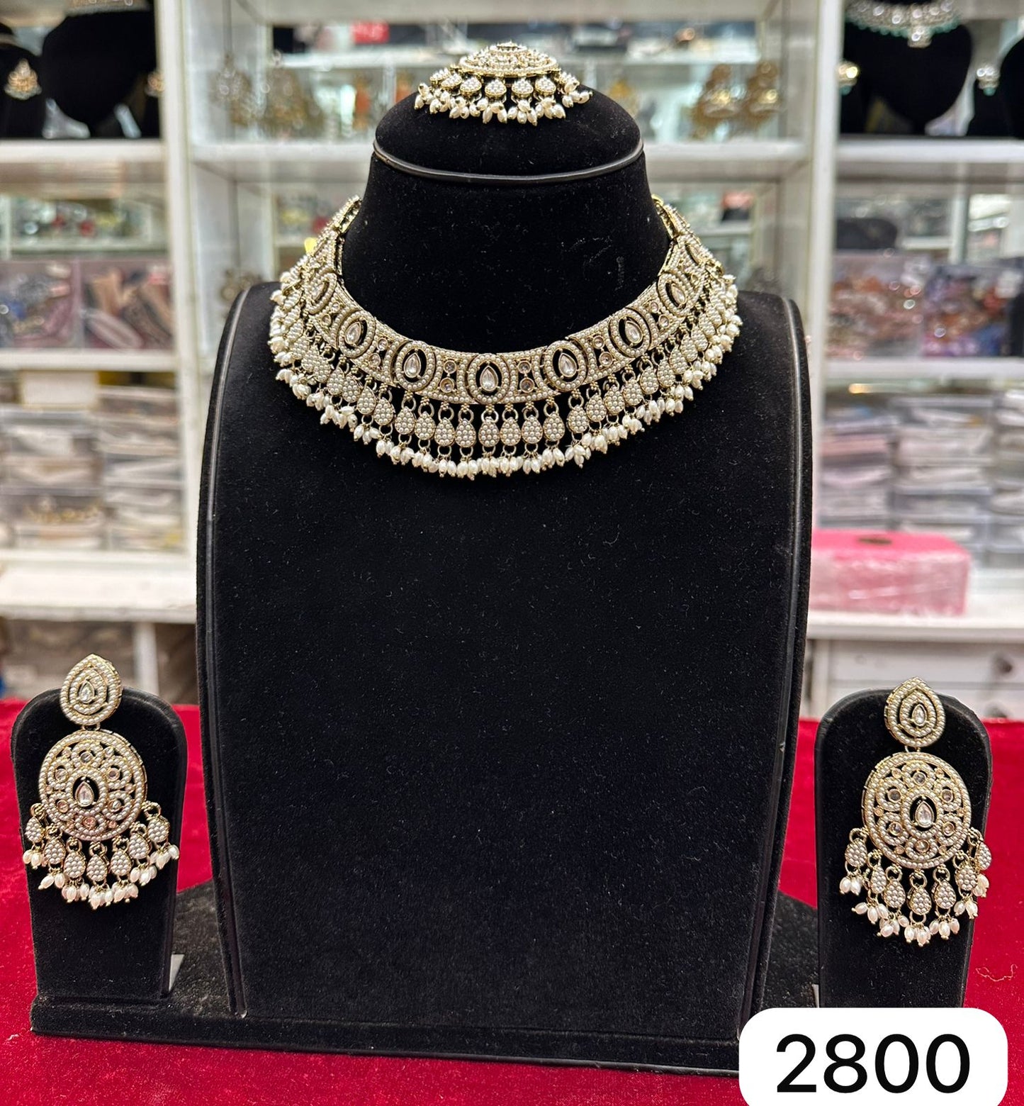 Elegant Golden Polki Set – Classic Real Look Design