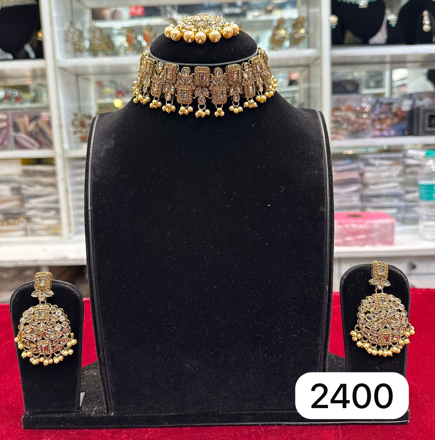 Polki choker Set – Classic Golden Finish Jewelry