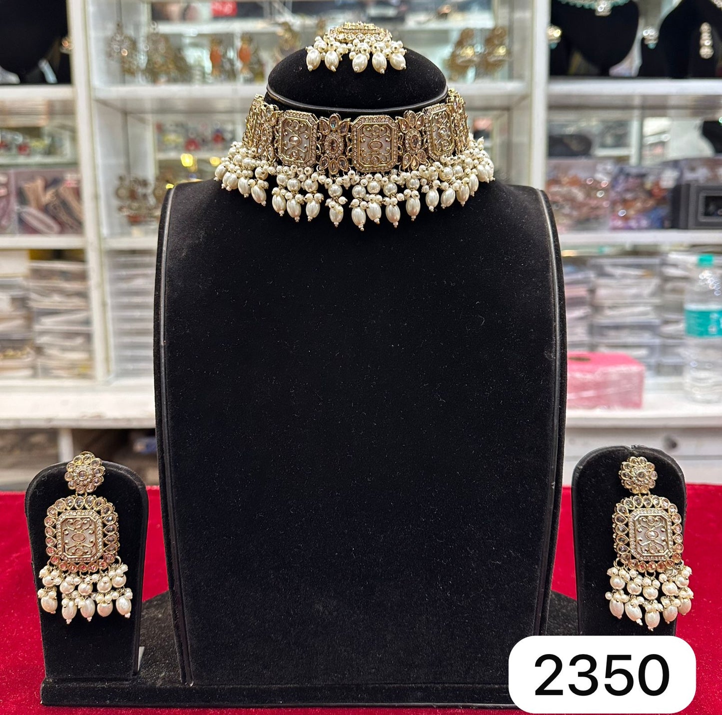 Elegant Polki Set – Real Look with Mother-of-Pearl Finish