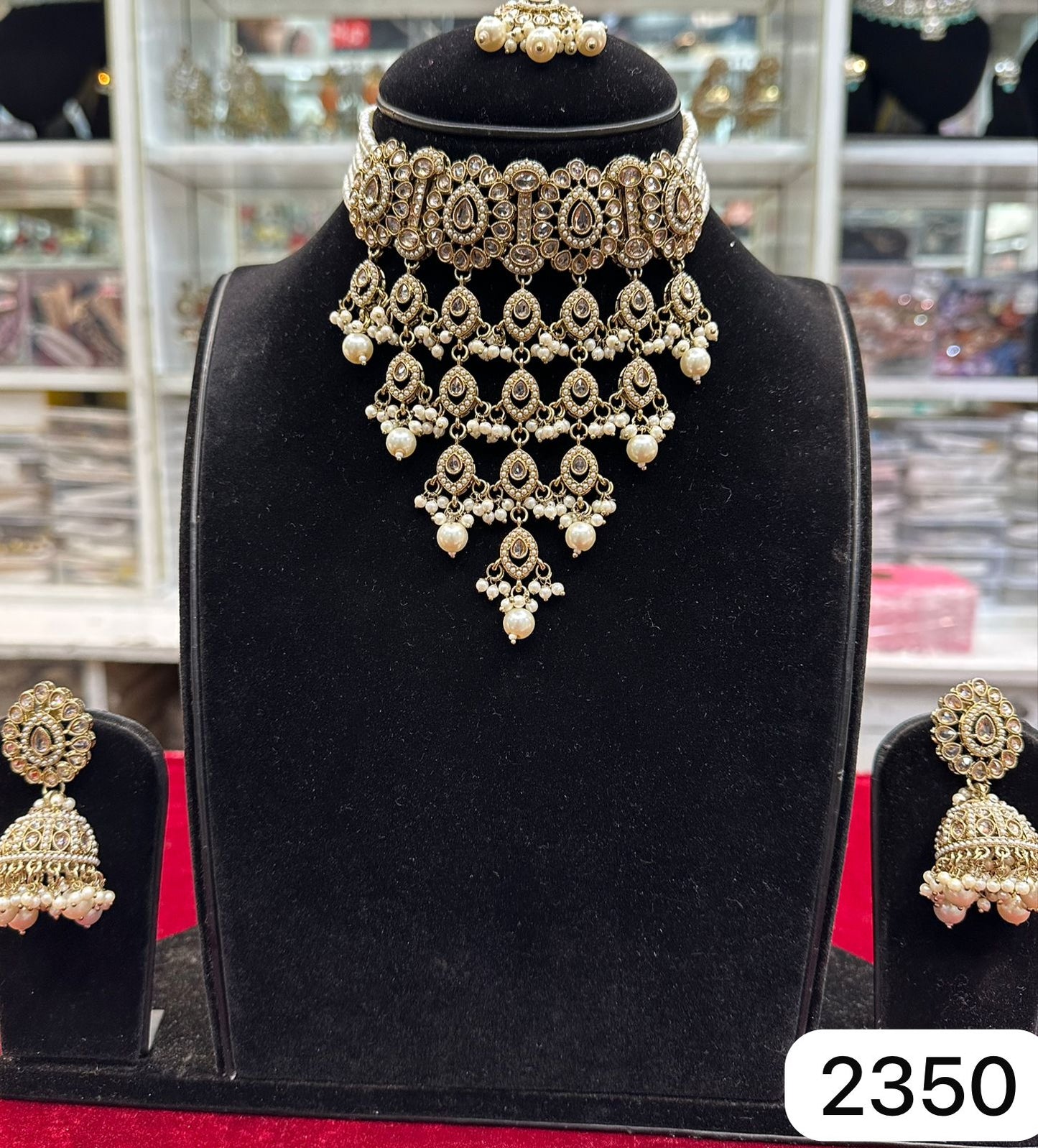Real Look Padmavati Necklace Set – Antique Polki Designer Finish