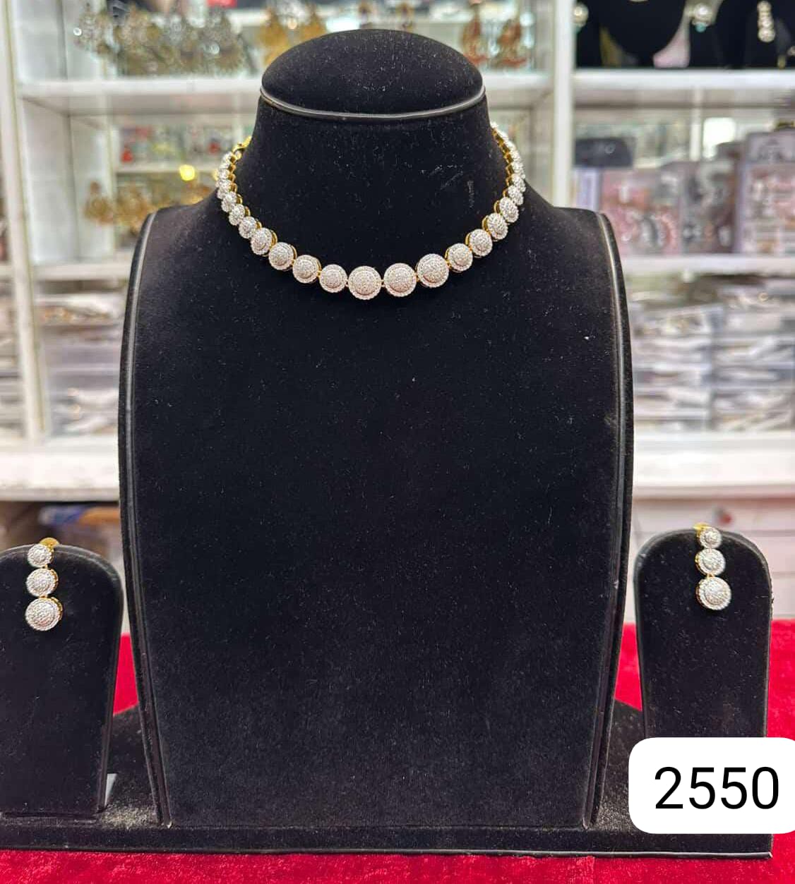Real Look Golden Silver Diamond Set