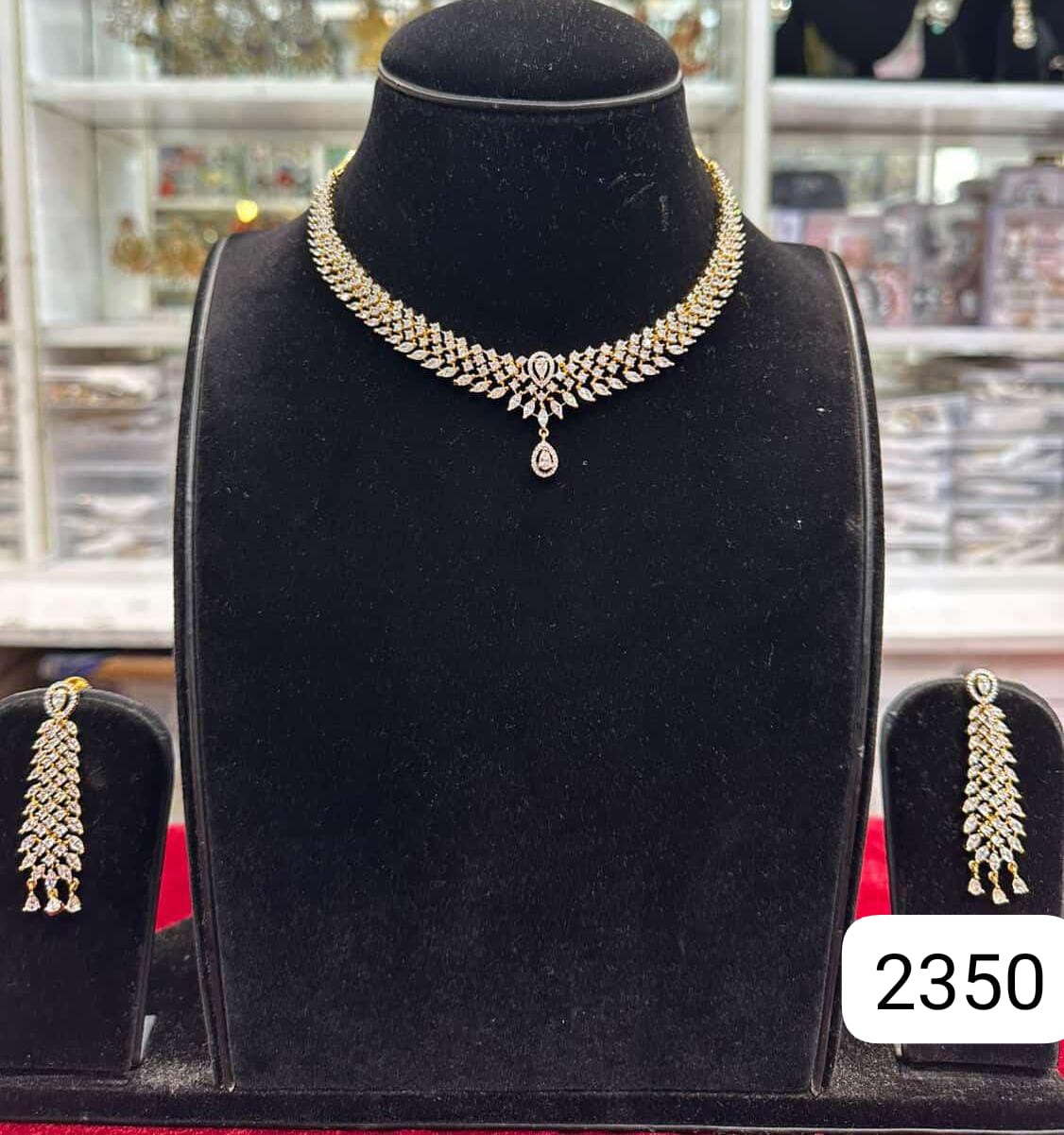 Real Look Golden Silver Diamond Set