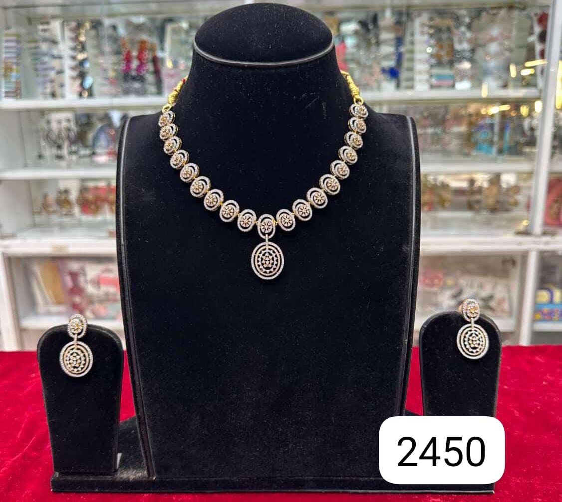 Real Look Golden Silver Diamond Set