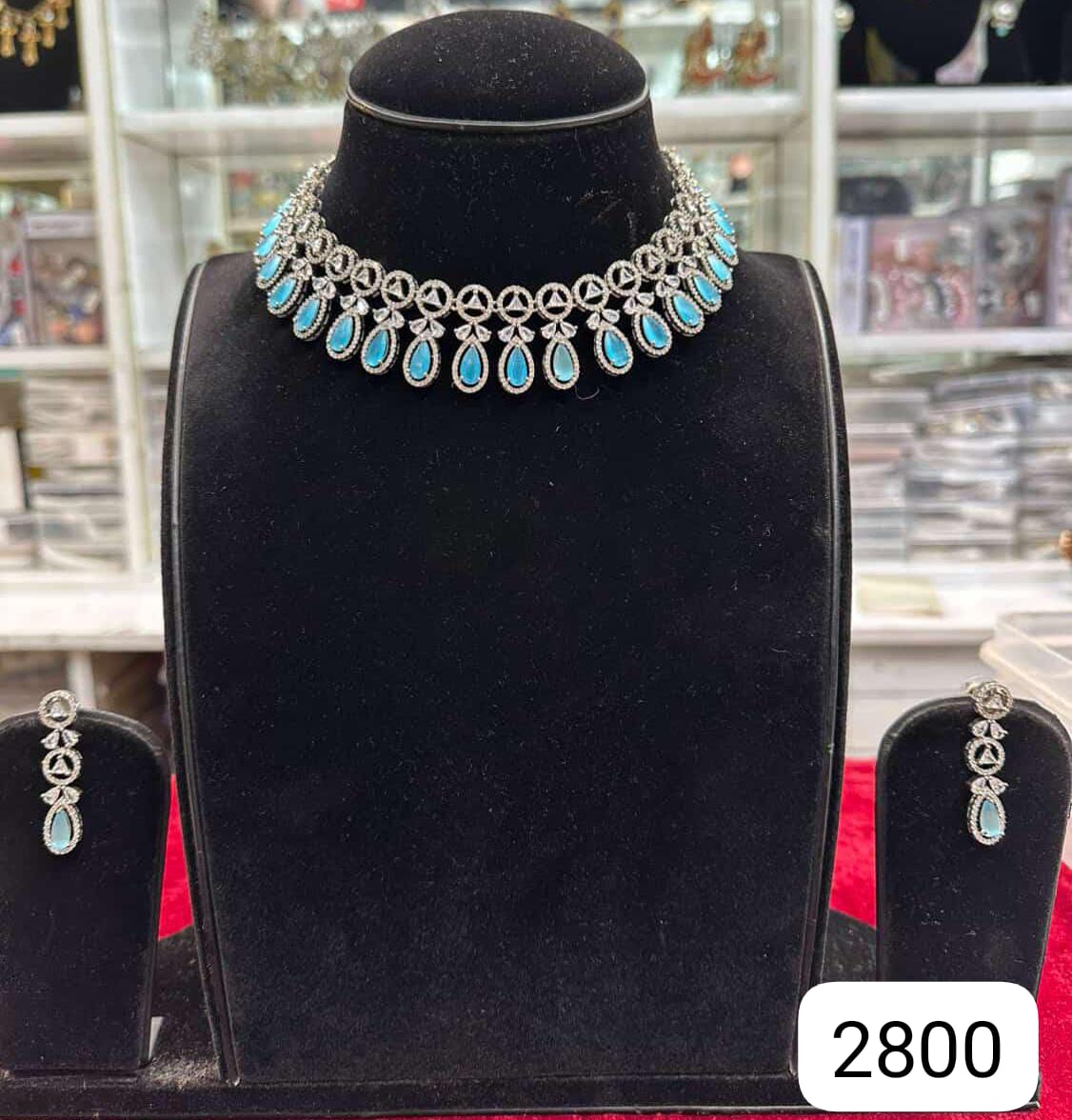 Sky Blue Glow Real Look Diamond Set