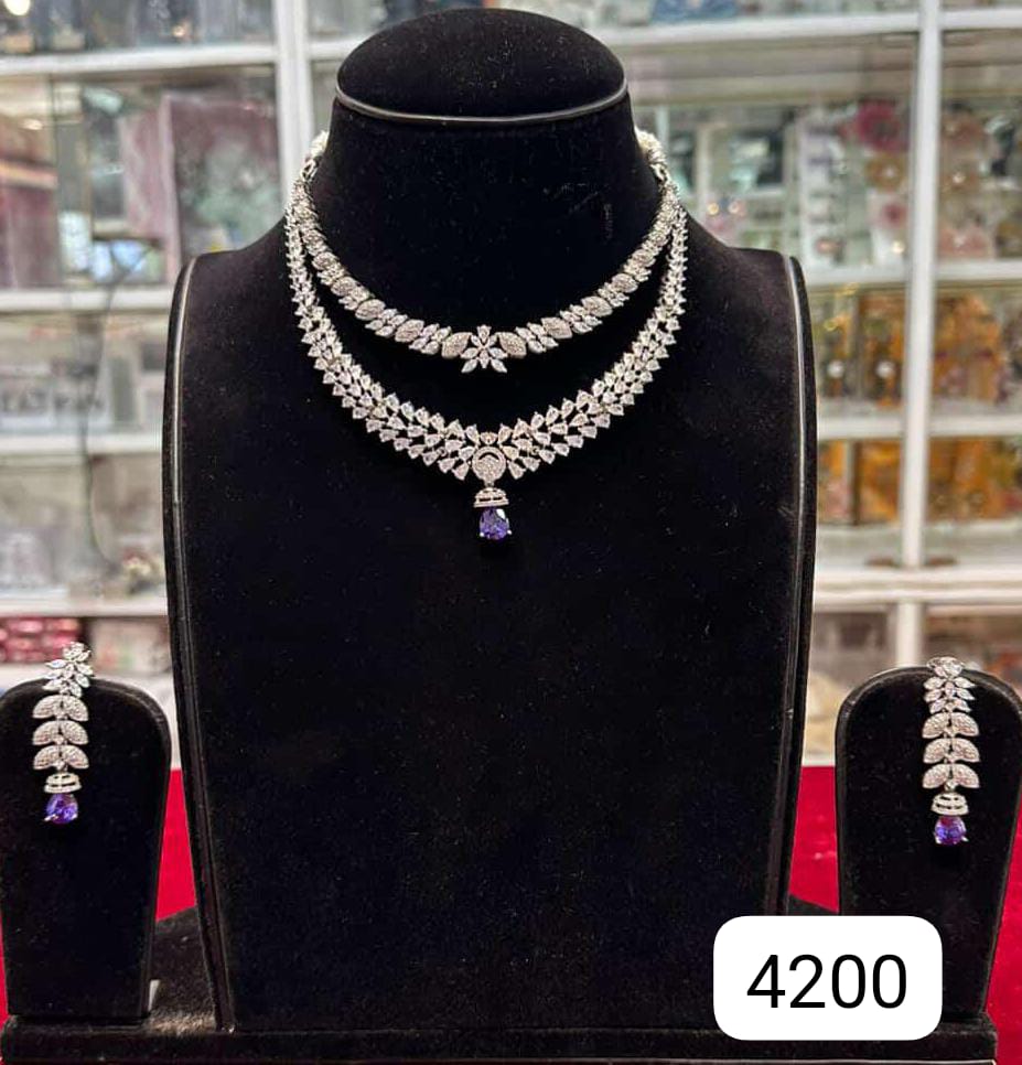 Real Look Diamond Double Layer Blue Set