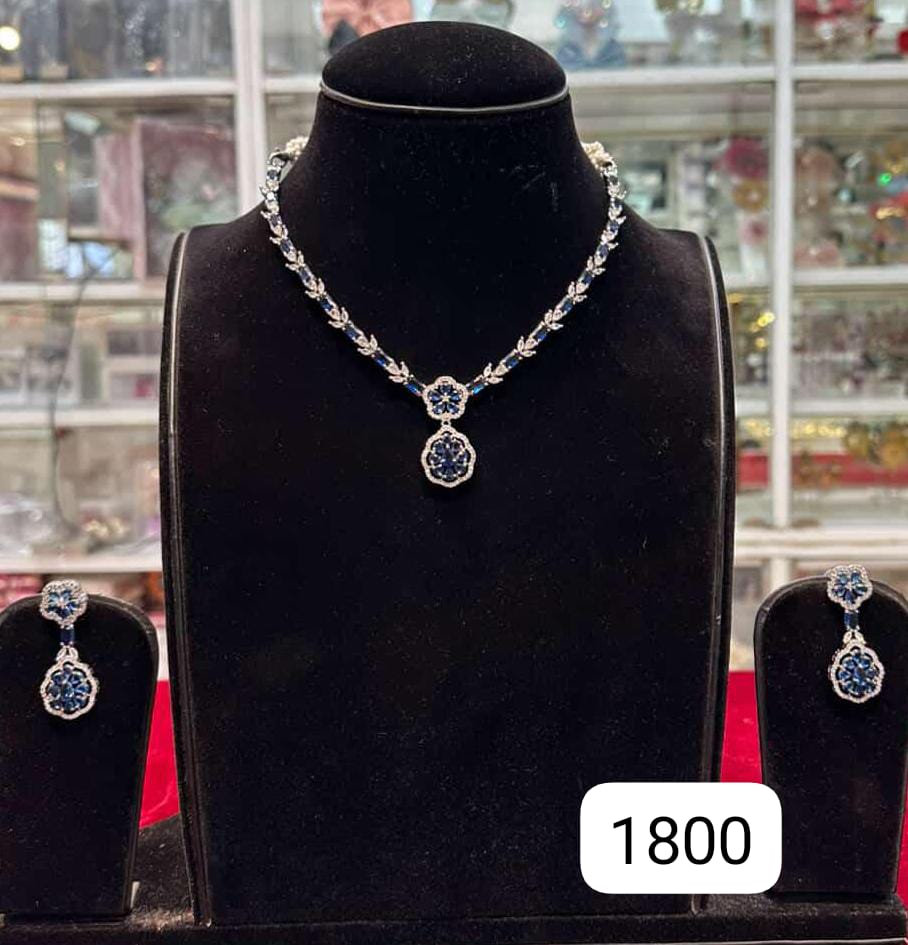 Royal Blue Real Look Diamond Set