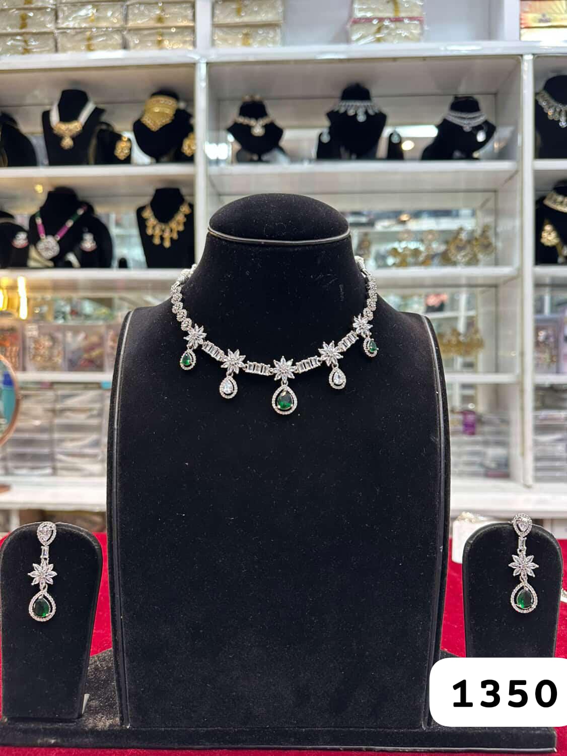 Royal Green Diamond Look Set