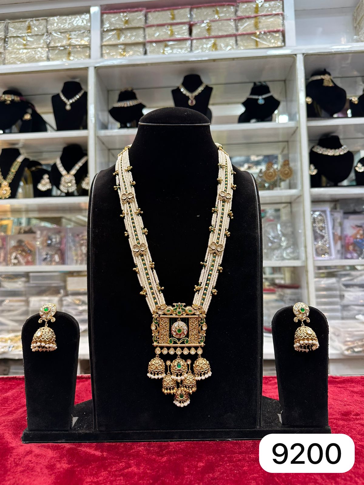 Real Look Designer Golden Pendant Mala Set