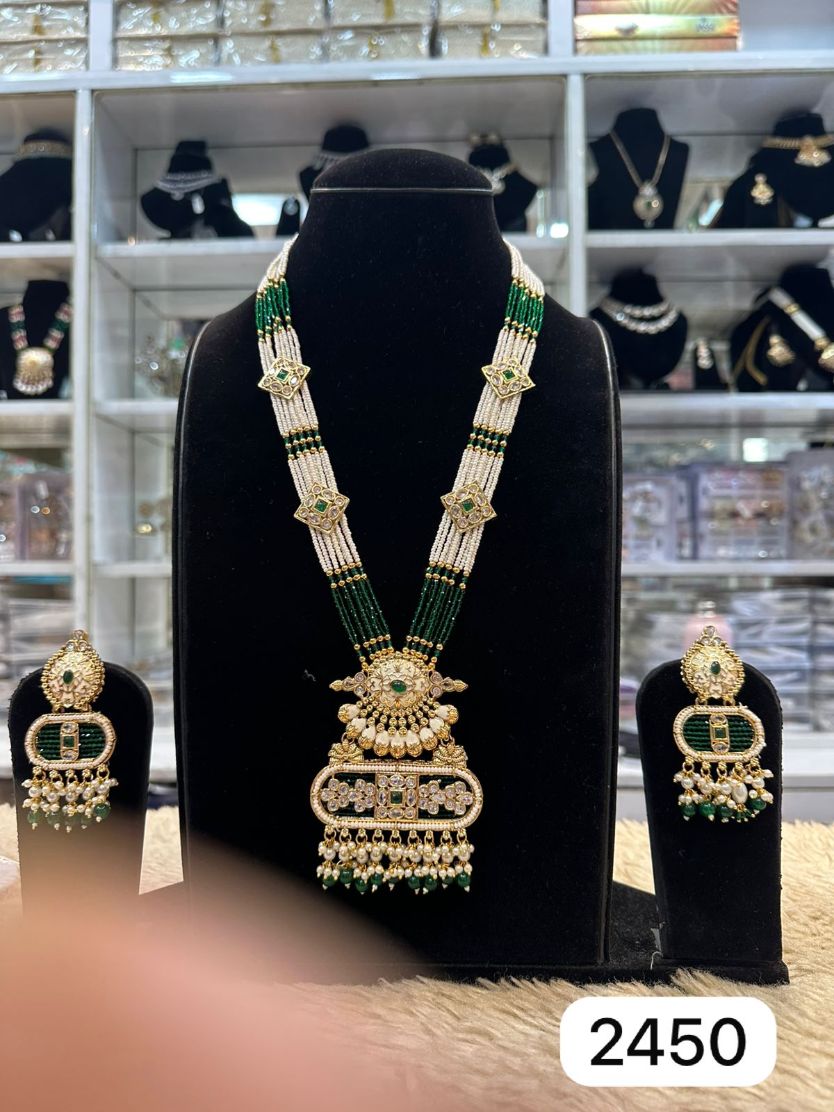 Real Look Kundan Pendant Set – Multi Colour