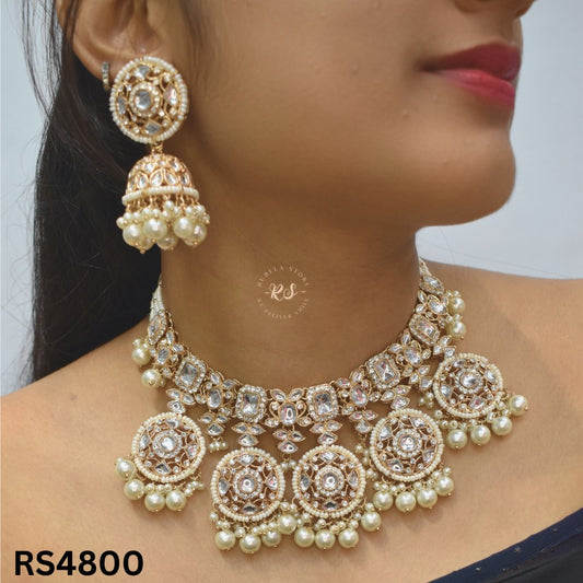 Real Finish Rose Gold Polki Set – Stylish & Traditional