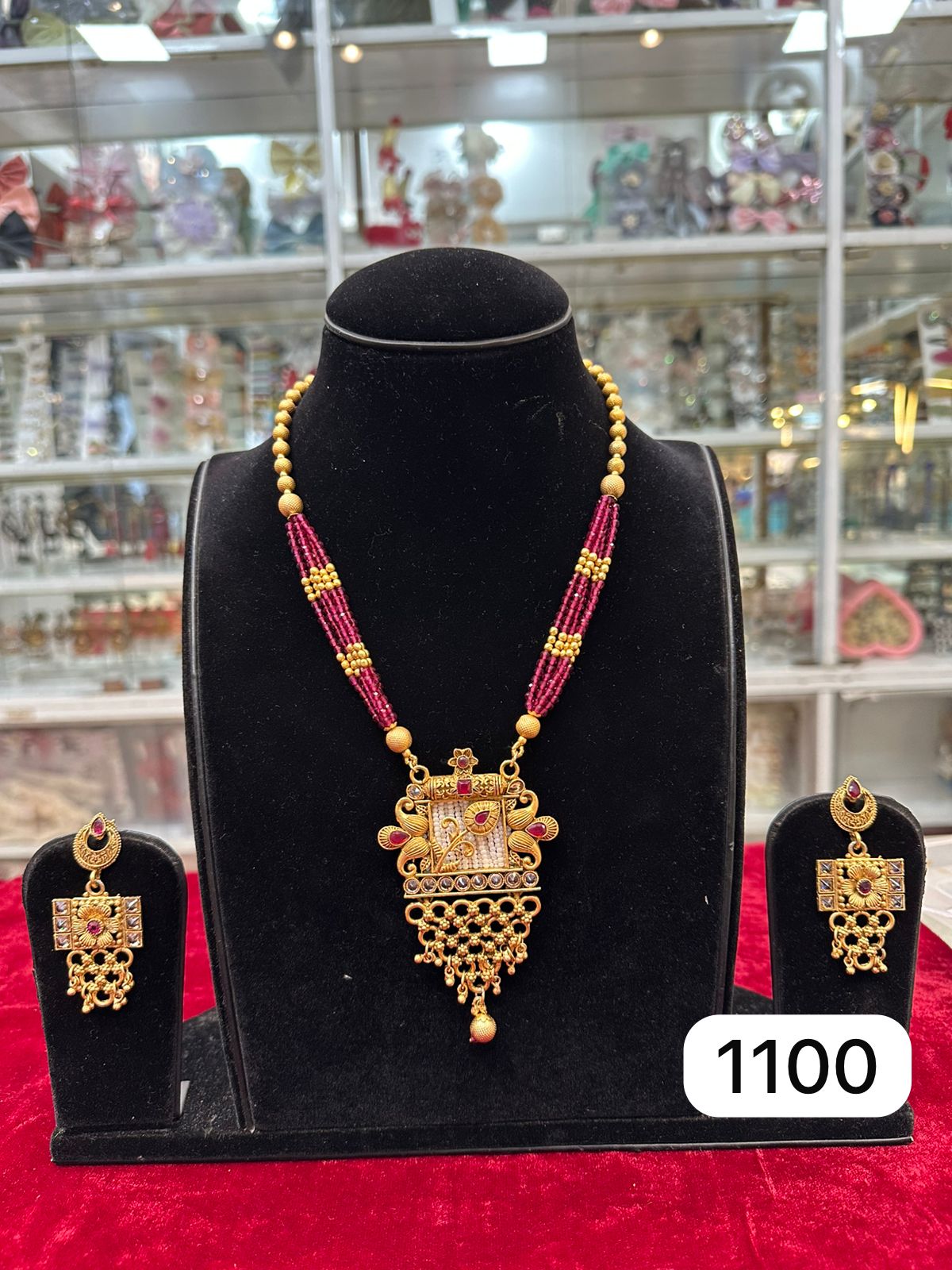 Matte Finish Pendant Set | Ruby Moti Design