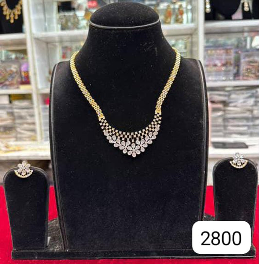 Elegant Line Pendant Set – Diamond Look Simplicity