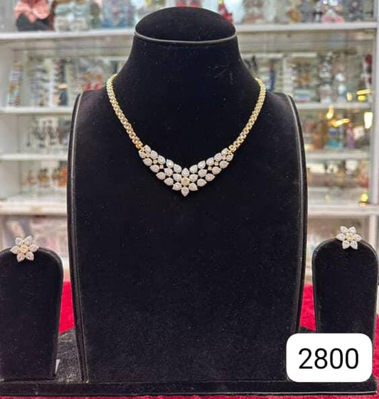 Dual Tone Diamond Style Set – Golden & Silver Shine