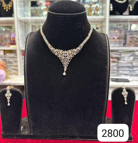 Dual Tone Diamond Style Set – Golden & Silver Shine