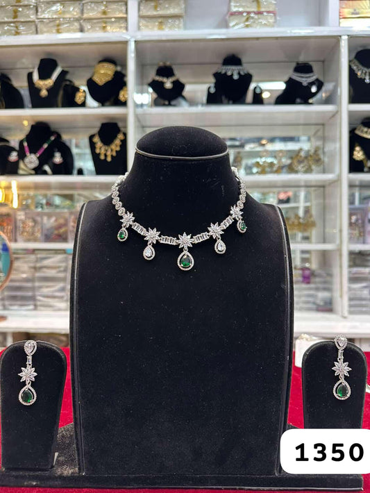 Royal Green Diamond Look Set