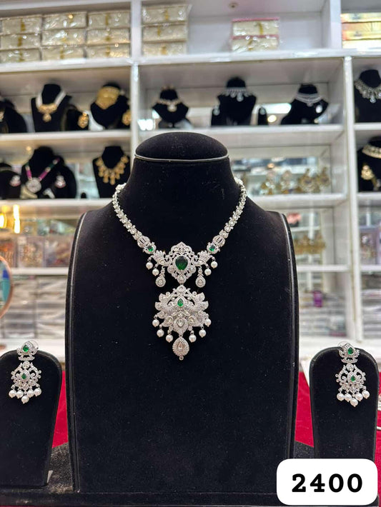 Royal Green Diamond Look Set