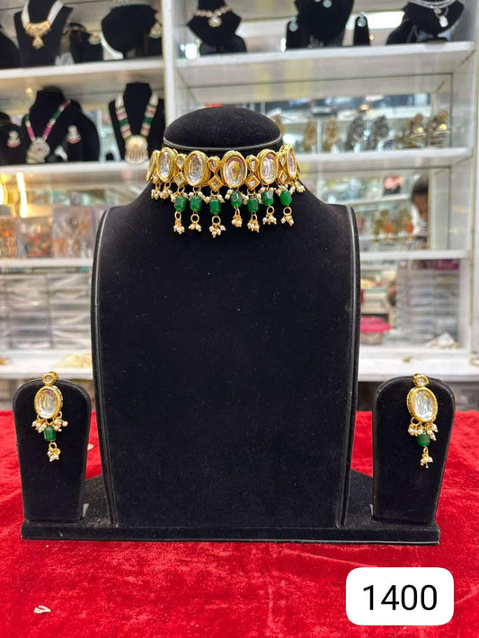 Royal Green Kundan Necklace