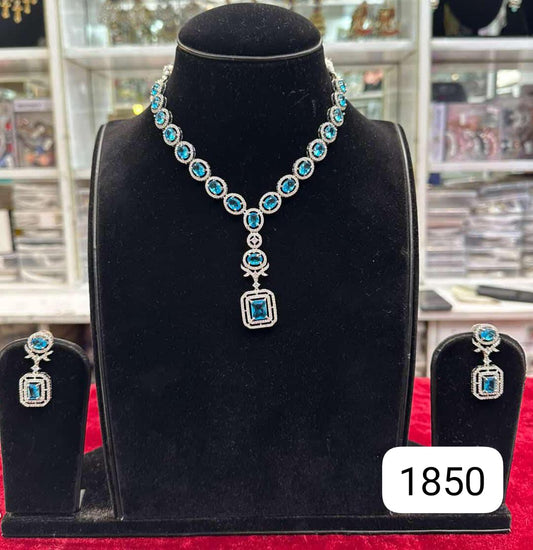 Real Look Sky Blue Diamond Set