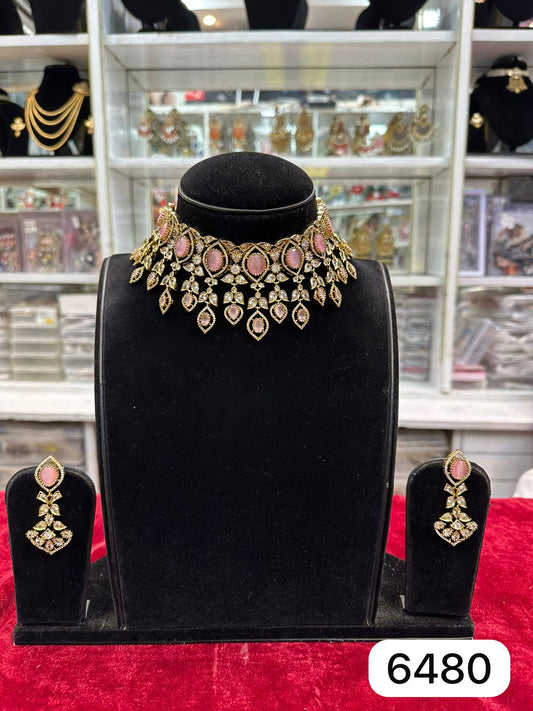 Real Look Golden Mozonite Pink Set