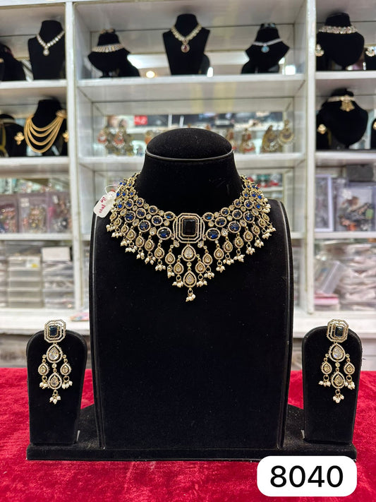 Real Look Golden Mozonite Blue Set