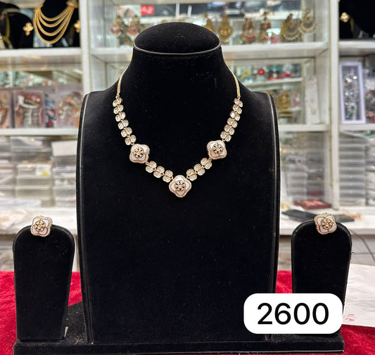 Real Look Golden Kundan Elegant Set
