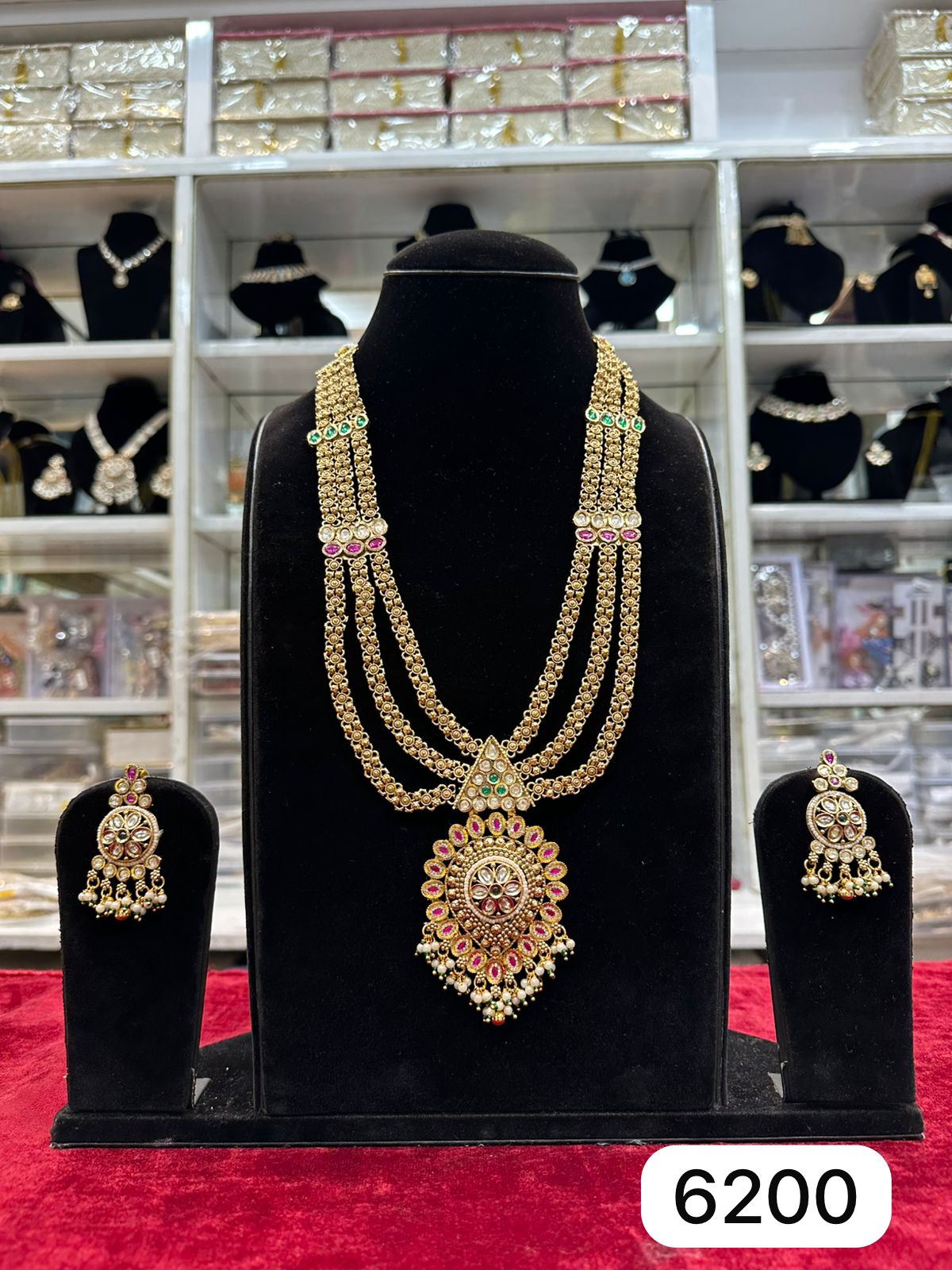 Elegant Real Look Golden Long Set