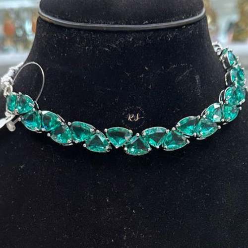 American Diamond Set – Emerald Green Shine