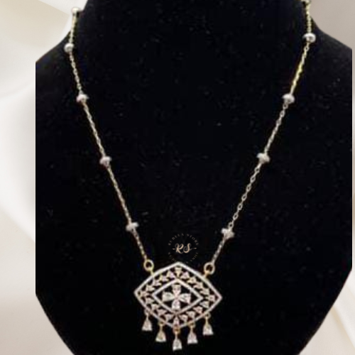American Diamond Chain Pendant Set – Elegant Shine