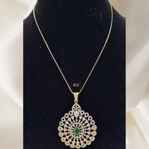 Diamond Style Pendant Set – Classic & Elegant