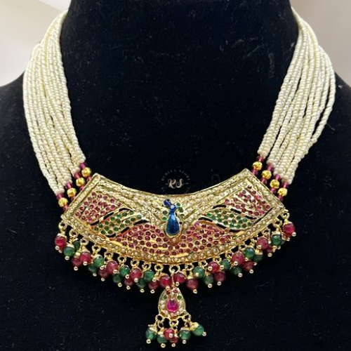 Real Look Jadau Necklace Set – Traditional Royal Finish