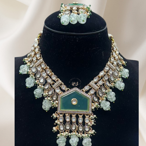 Elegant Kundan Set – Real Finish with Soft Blue Touch