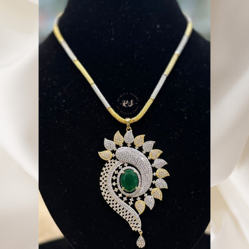 Premium AD Pendant Set – Real Look with Golden Touch