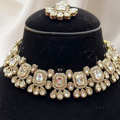 Traditional Golden Polki Kundan Set – Real Look Design