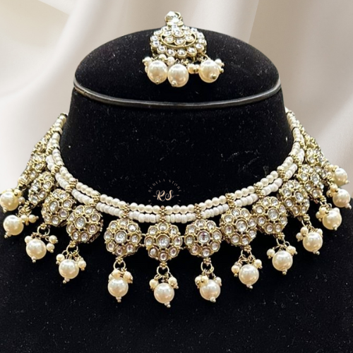 Traditional Golden Polki Kundan Set – Real Look Design