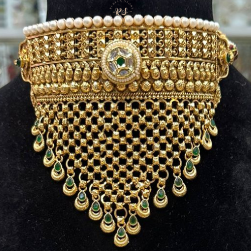 Real Look Kundan Rajputi Choker Set – Royal Traditional Design