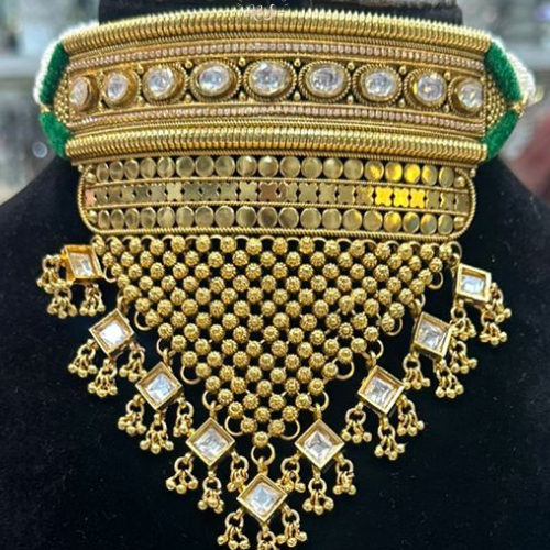 Real Look Kundan Rajputi Choker Set – Royal Traditional Design
