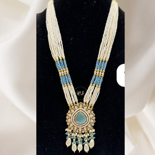 Elegant Tablet Stone Pendant Set – All Colours Available