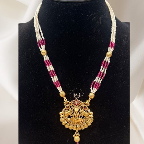Antique Temple Ruby Pendant Set – Real Look
