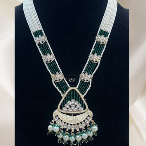 Kundan Mala Set – Green & Multi Colours Option