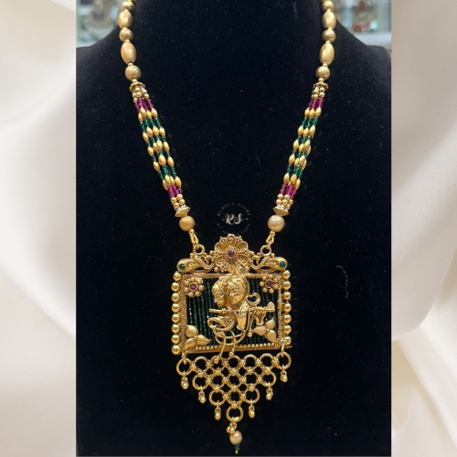 Real Look Kundan Pendant Set – Multi Colour