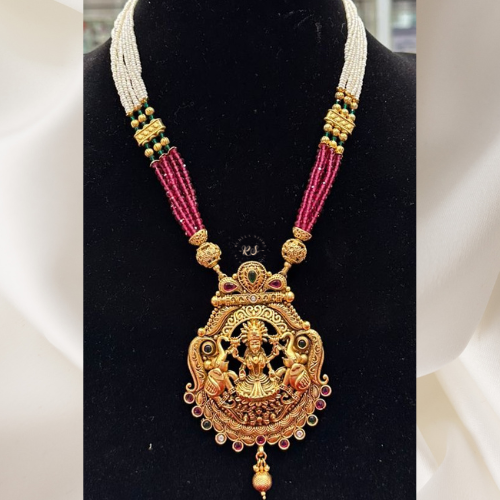 Real Look Green Ruby Temple Jewelry Set