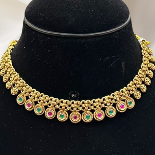 Real Look Jewellery Set – Golden Ruby Green Pink
