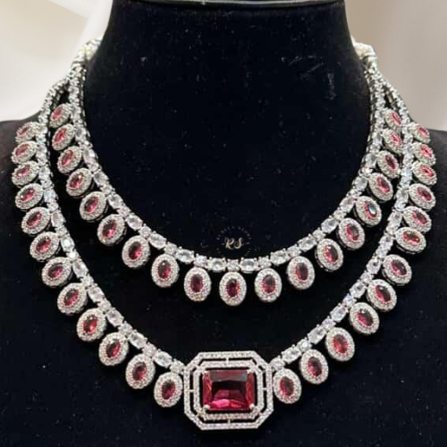 Royal Ruby Double Layer Diamond Set