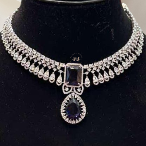 Royal Blue Real Look Diamond Set