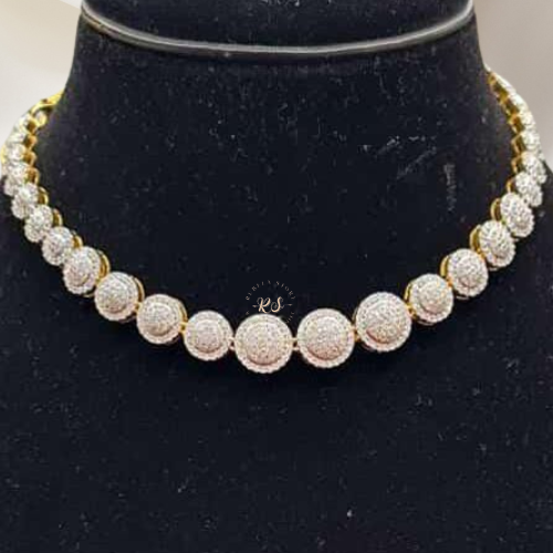 Real Look Golden Silver Diamond Set